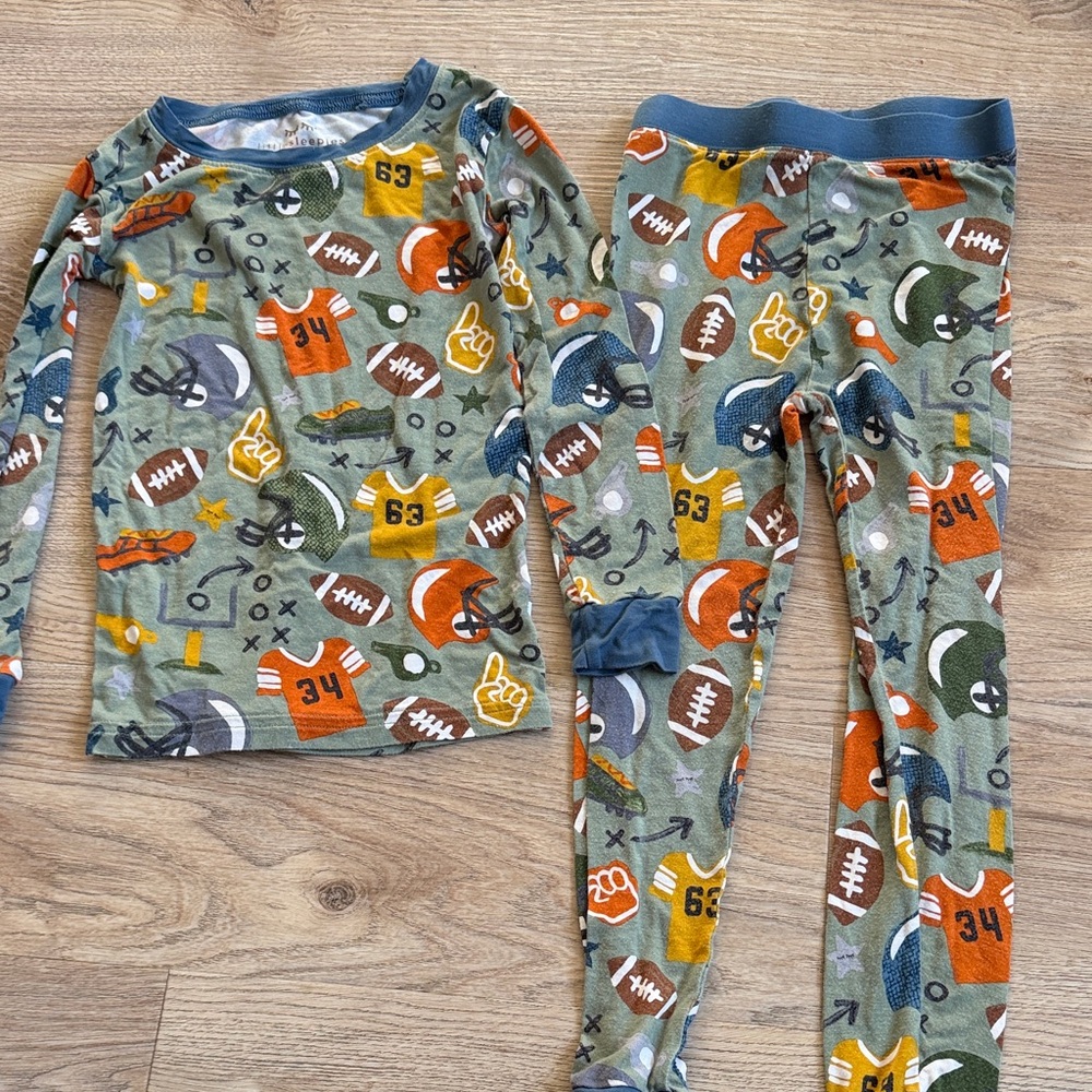 Little Sleepies Football Pajamas 4T